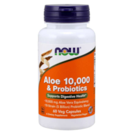 NOW FOODS Aloe Vera 10,000 & Probiotics (60 vcaps)