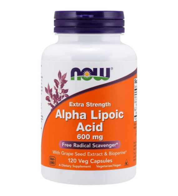 NOW FOODS Alpha Lipoic Acid, 600 mg (120 vcaps)