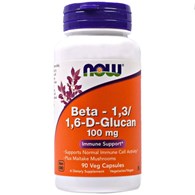 NOW FOODS Beta Glukan - Beta-1,3/1,6-D-Glucan 100 mg (90 kaps.)