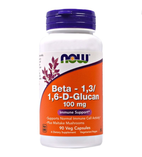 NOW FOODS Beta Glukan - Beta-1,3/1,6-D-Glucan 100 mg (90 kaps.)