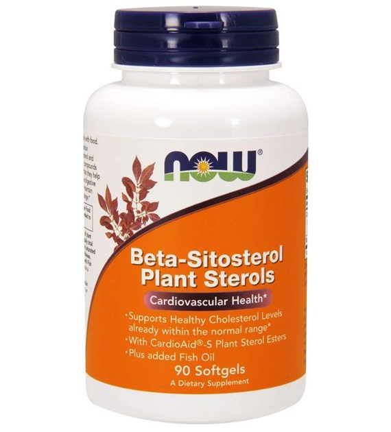 NOW FOODS Beta-Sitosterol Plant Sterols - Sterole roślinne (90 kaps.)