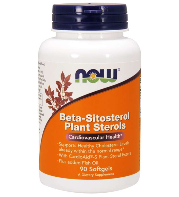NOW FOODS Beta-Sitosterol Plant Sterols - Sterole roślinne (90 kaps.)