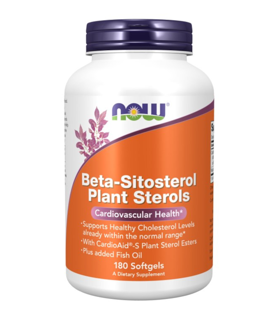 NOW FOODS Beta-Sitosterol Plant Sterols - Sterole roślinne (180 kaps.)
