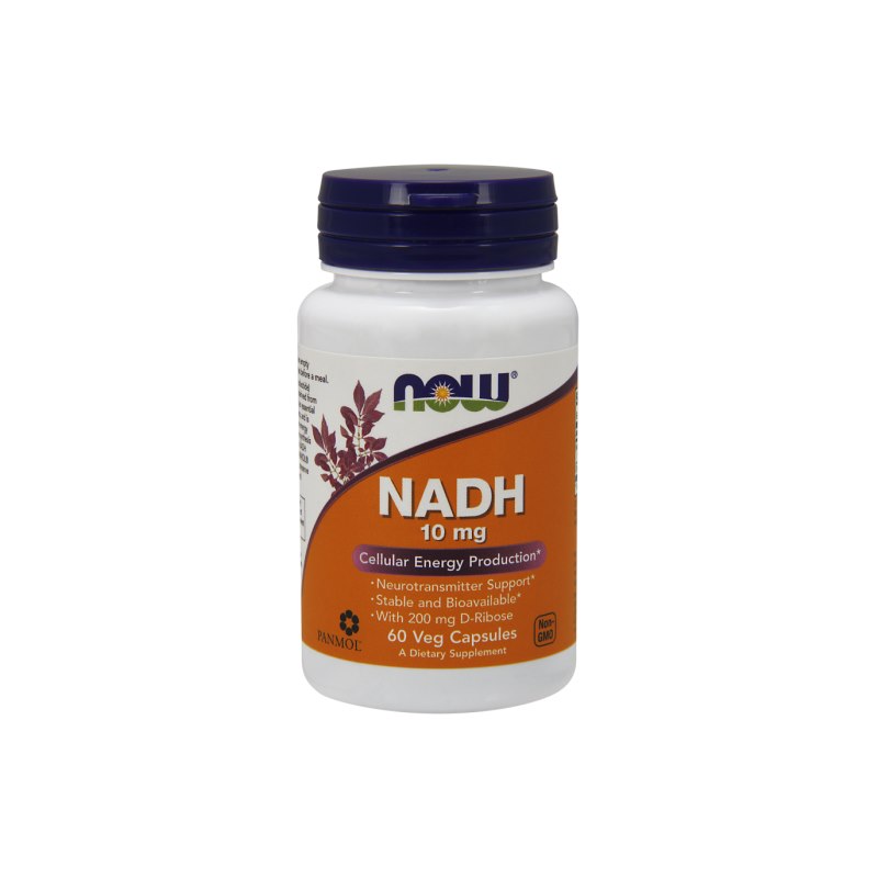 NOW FOODS D-Ryboza 200 mg i NADH (aktywator Kreatyny) 10 mg (60 kaps.)
