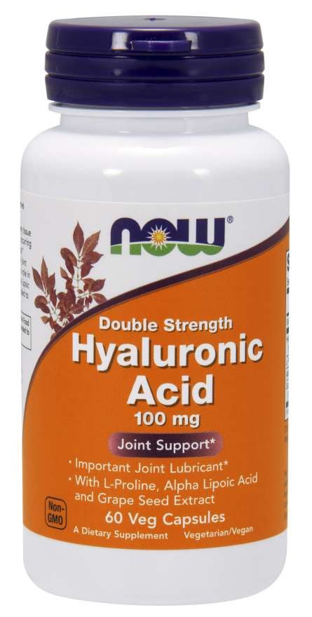 NOW FOODS Kwas Hialuronowy 100 mg (60 kaps.)