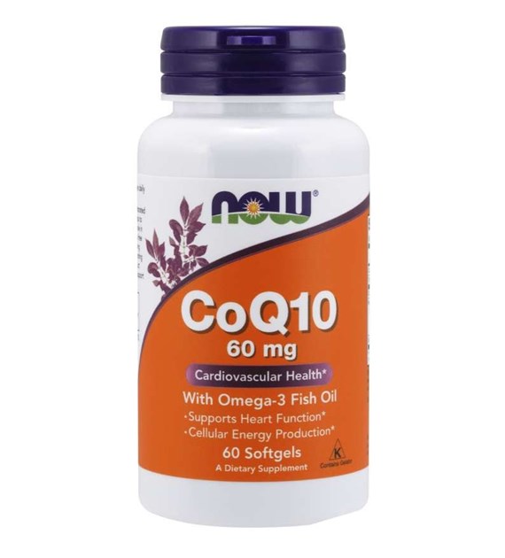 NOW FOODS Coq10, 60 mg with Omega-3 (60 sgels)