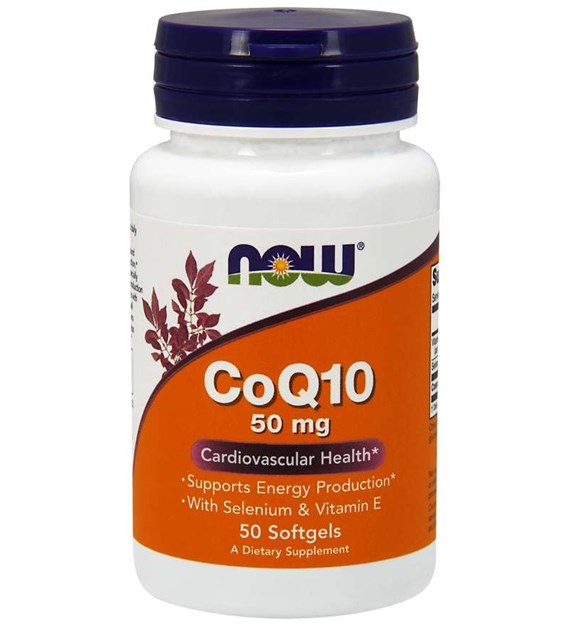 NOW FOODS Coq10, 50 mg + Vit E (50 sgels)