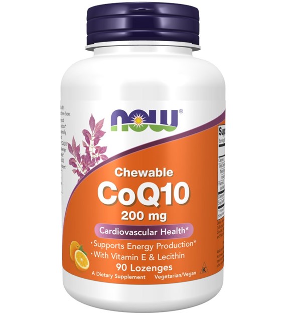 NOW FOODS Coq10, 200 mg & Vit E (90 loz)