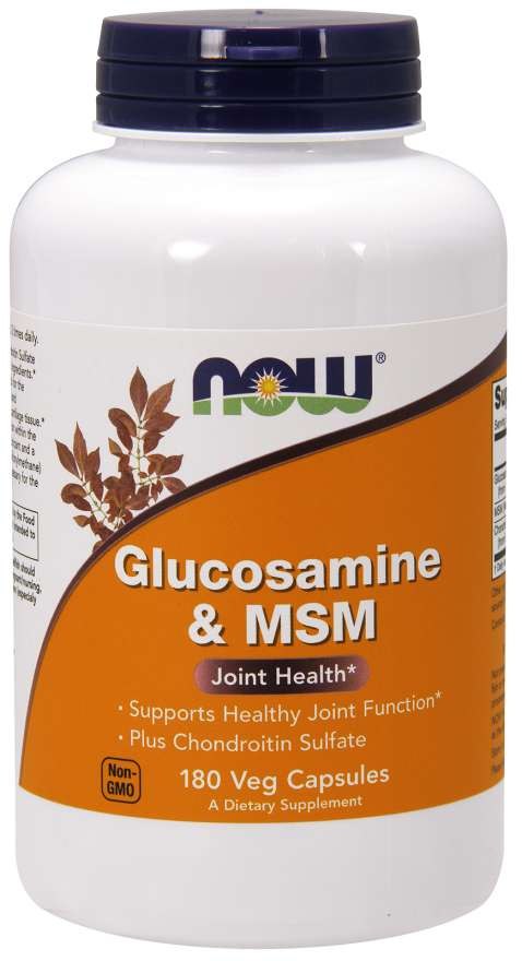 NOW FOODS Glukozamina z MSM (180 kaps.)