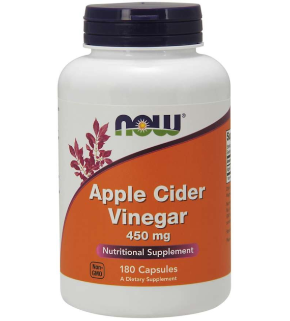 NOW FOODS Apple Cider Vinegar - Ocet Jabłkowy 450 mg (180 kaps.)