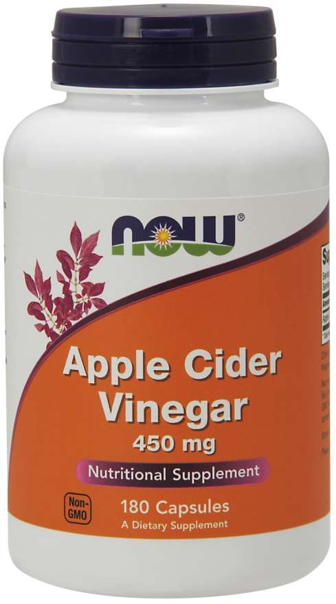 NOW FOODS Apple Cider Vinegar - Ocet Jabłkowy 450 mg (180 kaps.)