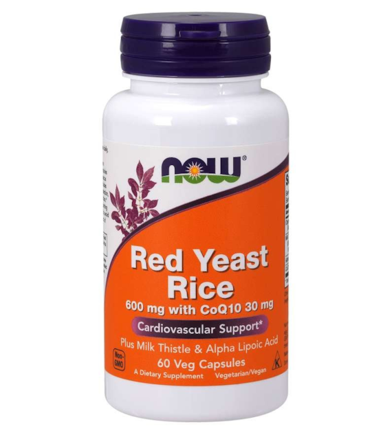 NOW FOODS Red Yeast Rice 600 mg with CoQ10 30 mg (60 kaps.)