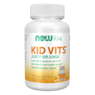 NOW FOODS Kid Vits Juicy Orange -  Witaminy i minerały dla dzieci Kid Vits Smak pomarańczowy (120 tabl.)