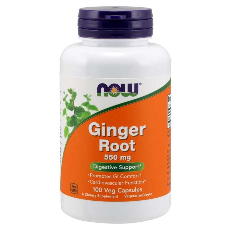 NOW FOODS Ginger Root - Imbir 550 mg (100 kaps.)