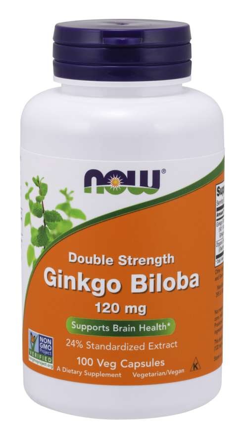 NOW FOODS Ginkgo Biloba - Miłorząb Japoński ekstrakt (100 kaps.)
