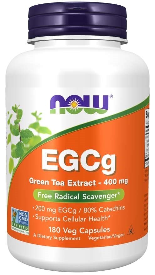 NOW FOODS EGCg Green Tea Extract - Zielona Herbata ekstrakt 400 mg (180 kaps.)