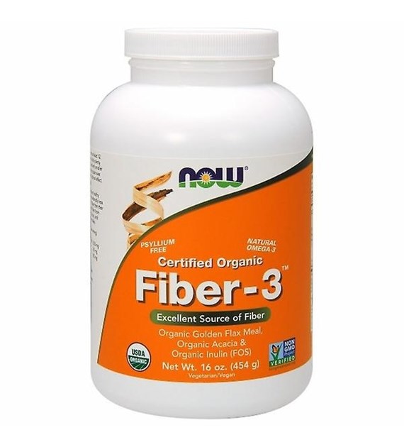 NOW FOODS EKO Fiber-3 - Błonnik (454 g)