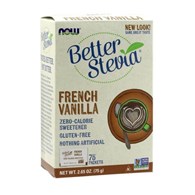 NOW FOODS Better Stevia French Vanilla - Stevia - Natural Sweetener (75 sachets)