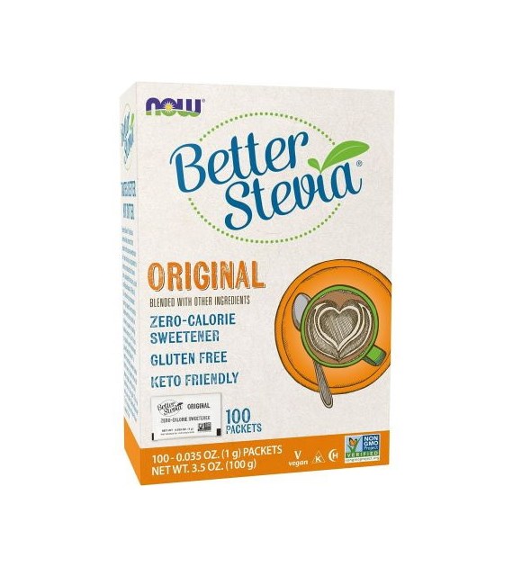 NOW FOODS Better Stevia Original - Stevia - Natural Sweetener (100 sachets)