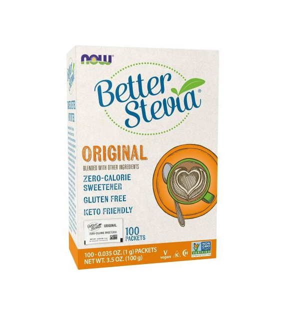 NOW FOODS Better Stevia Original - Stewia - Naturalny słodzik (100 saszetek)