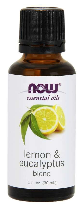 NOW FOODS Lemon & Eucalyptus Blend - Olejek Cytrynowy, Olejek Eukaliptusowy i Olejek z Trawy Cytrynowej (30 ml)