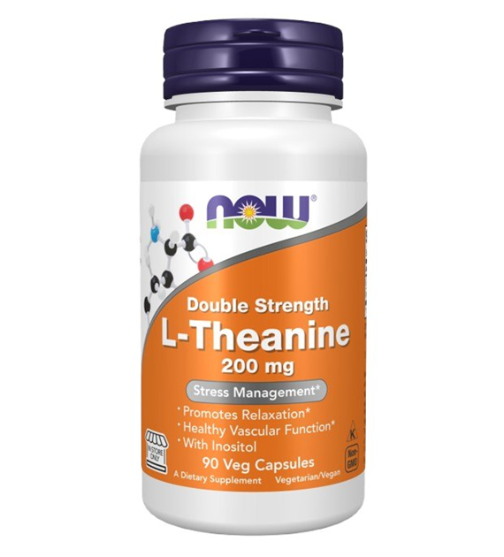 NOW FOODS L-Theanine, 200 mg (90 vcaps)
