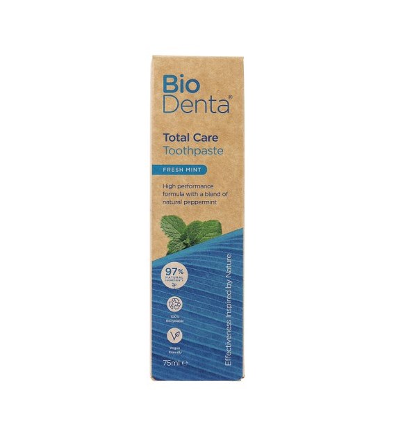 BECONFIDENT BioDenta toothpaste for comprehensive dental care with fresh mint flavour (75 ml)