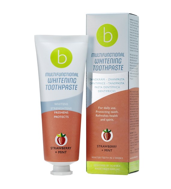 BECONFIDENT Multifunctional whitening toothpaste with strawberry and mint flavour (75 ml)
