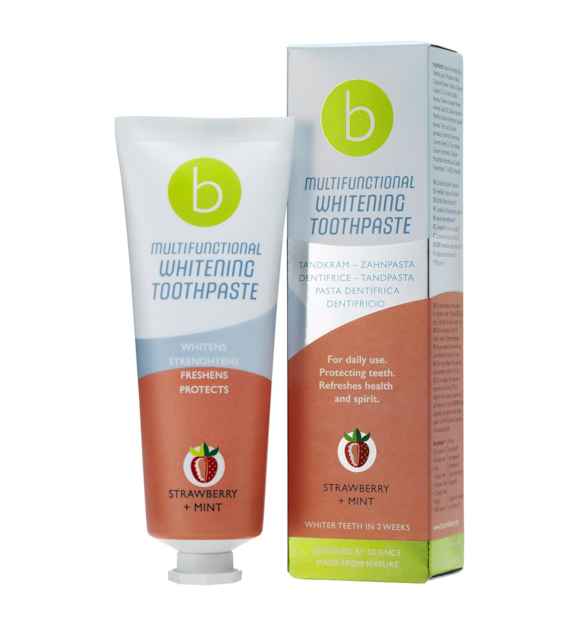 BECONFIDENT Wielofunkcyjna wybielająca pasta do zębów o smaku truskawki i mięty (75 ml)