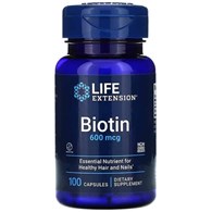 LIFE EXTENSION Biotin, 600 mcg (100 caps)