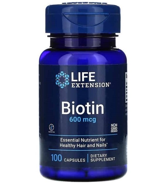 LIFE EXTENSION Biotin, 600 mcg (100 caps)