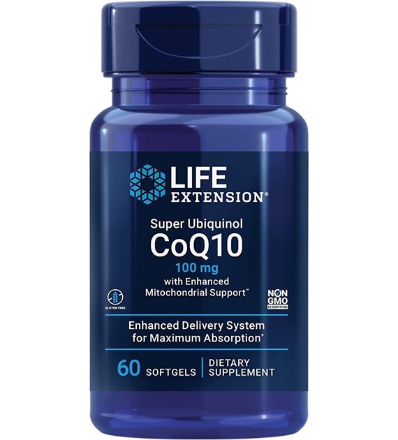 LIFE EXTENSION Super Ubiquinol CoQ10 with Enhanced Mitochondrial Support, 100 mg (60 sgels)