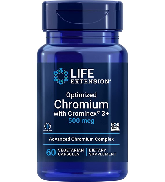 LIFE EXTENSION Optimized Chromium with Crominex 3+, 500 mcg (60 vcaps)