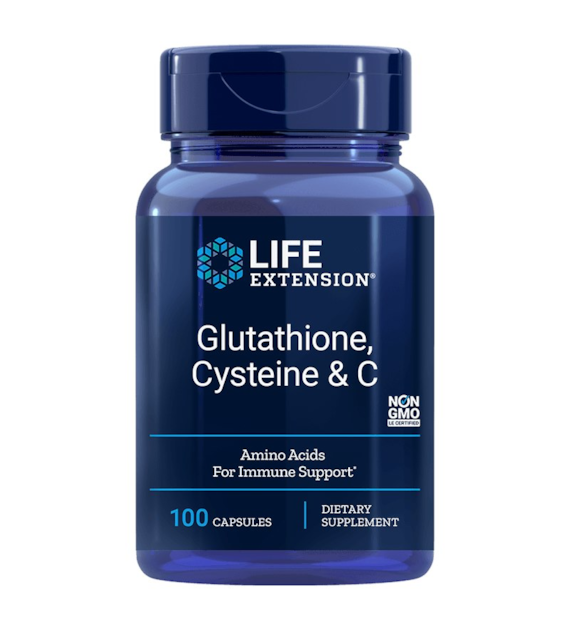 LIFE EXTENSION L-Glutation + L-Cysteina + Witamina C (100 kaps.)
