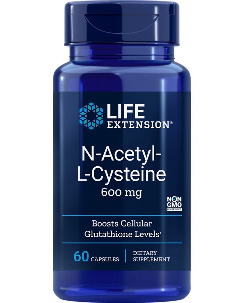 LIFE EXTENSION N-Acetyl-L-Cysteine, 600 mg (60 vcaps)