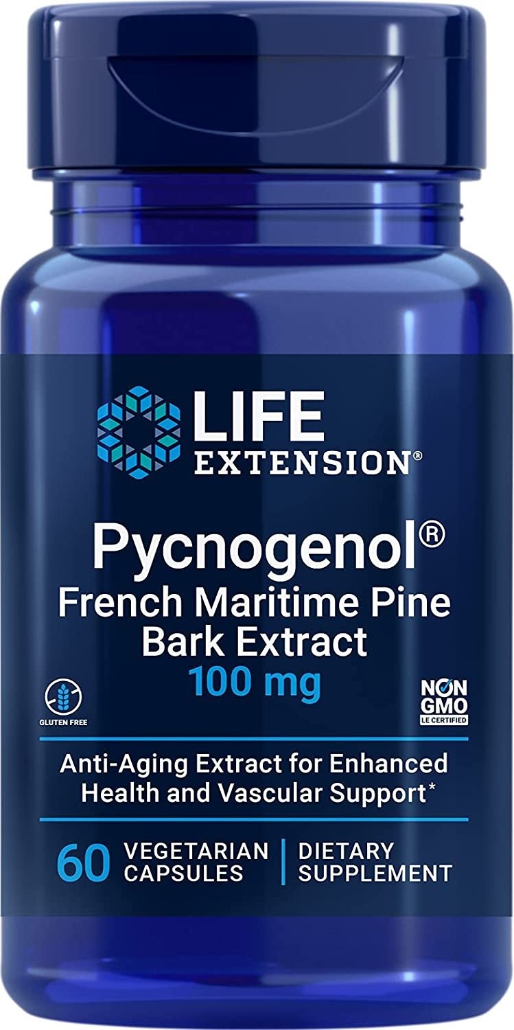 LIFE EXTENSION Pycnogenol French Maritime Pine Bark Extract 100 mg (60 kaps.)