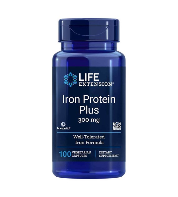 LIFE EXTENSION Iron Protein Plus, 300 mg (100 caps)