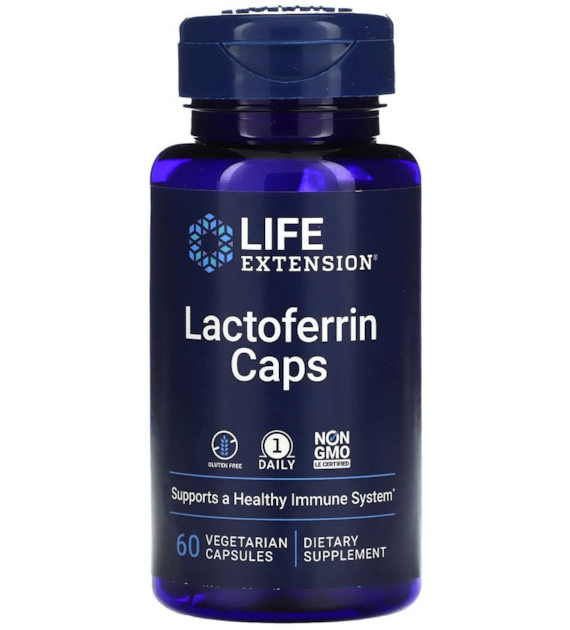 LIFE EXTENSION Lactoferrin Caps - Laktoferyna (60 kaps.)