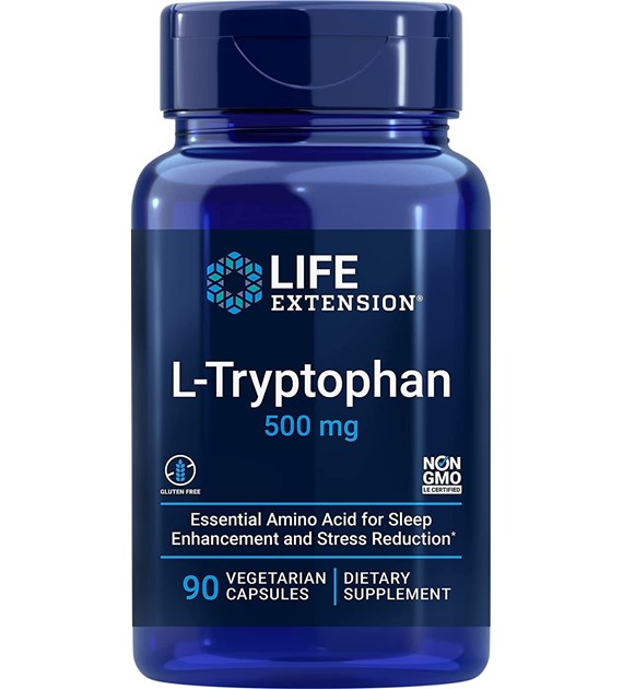LIFE EXTENSION L-Tryptophan, 500 mg (90 vcaps)