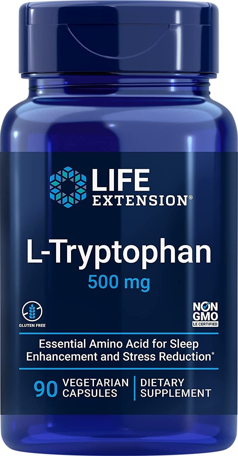 LIFE EXTENSION L-Tryptophan, 500 mg (90 vcaps)