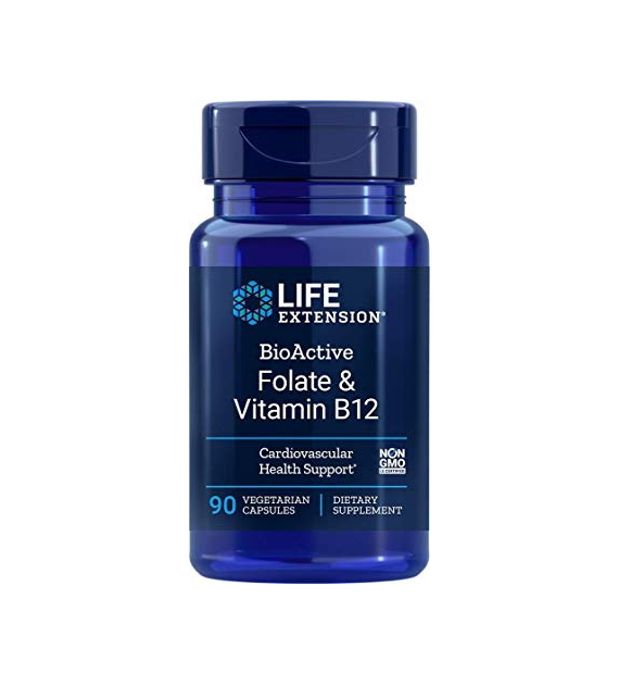 LIFE EXTENSION BioActive Folate & Vitamin B12 (90 vcaps)