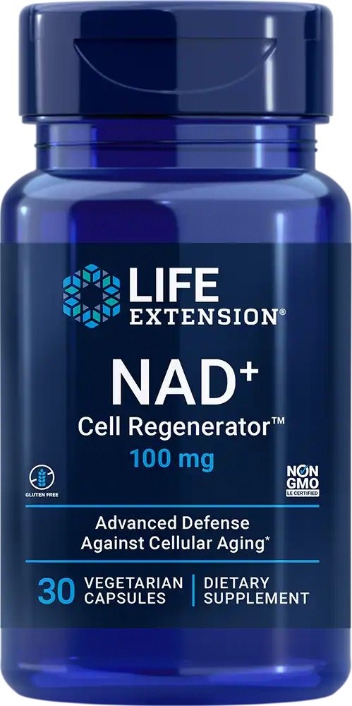 LIFE EXTENSION NAD+ Cell Regenerator Nicotinamide Riboside, 100 mg (30 vcaps)