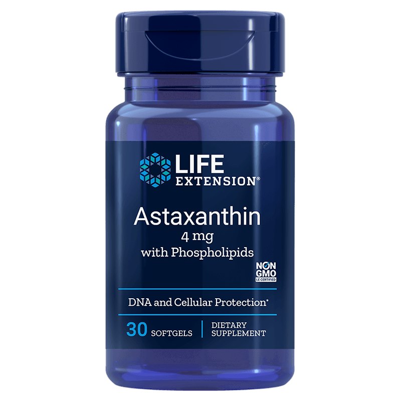 LIFE EXTENSION Astaxanthin with Phospholipids, 4 mg (30 sgels)