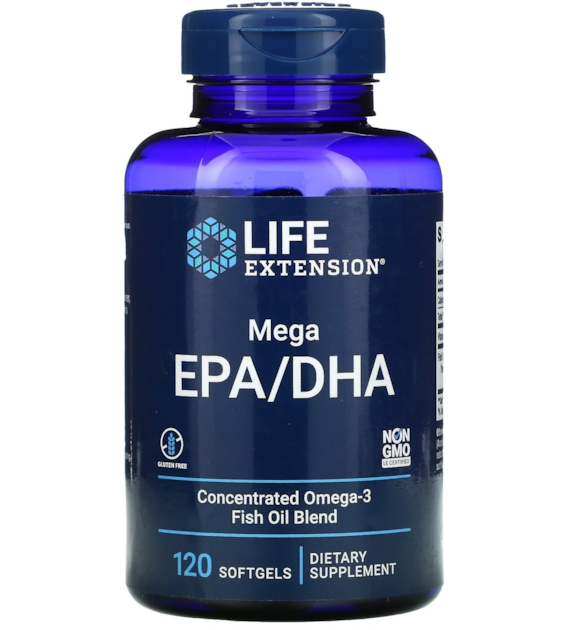 LIFE EXTENSION Mega EPA/DHA (120 kaps.)