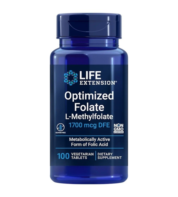 LIFE EXTENSION Kwas foliowy - Optimized Folate (100 tabl.)