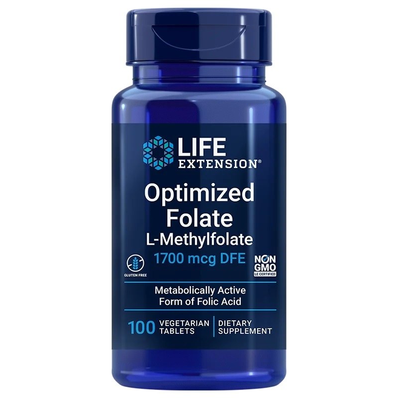 LIFE EXTENSION Kwas foliowy - Optimized Folate (100 tabl.)