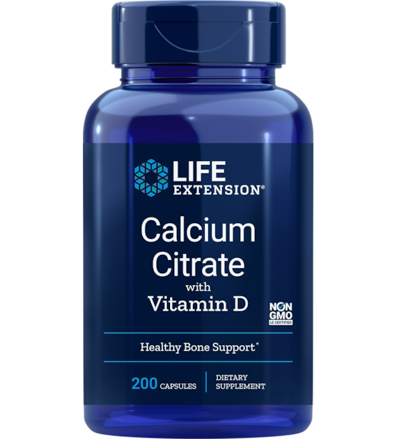 LIFE EXTENSION Calcium Citrate with Vitamin D (200 kaps.)