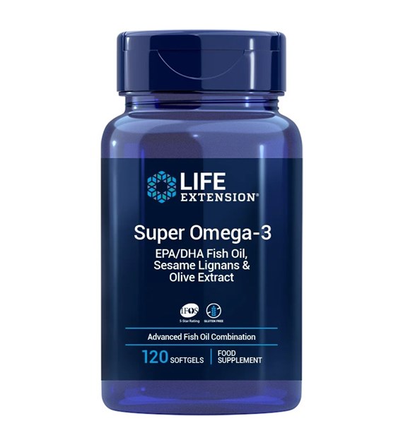 LIFE EXTENSION Super Omega-3 EPA/DHA with Sesame Lignans & Olive Extract (120 sgels)