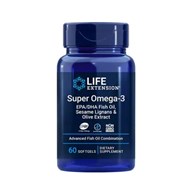 LIFE EXTENSION Super Omega-3 EPA/DHA Fish Oil, Sesame Ligans & Olive Extract (60 kaps.)