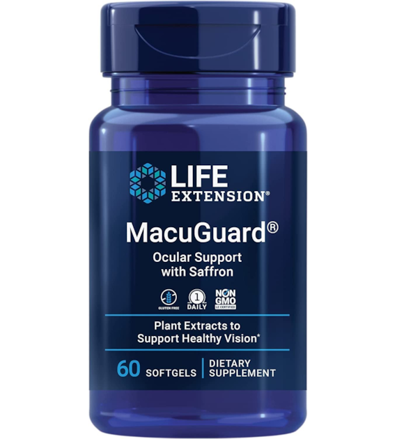 LIFE EXTENSION MacuGuard Ocular Support with Saffron (60 kaps.)